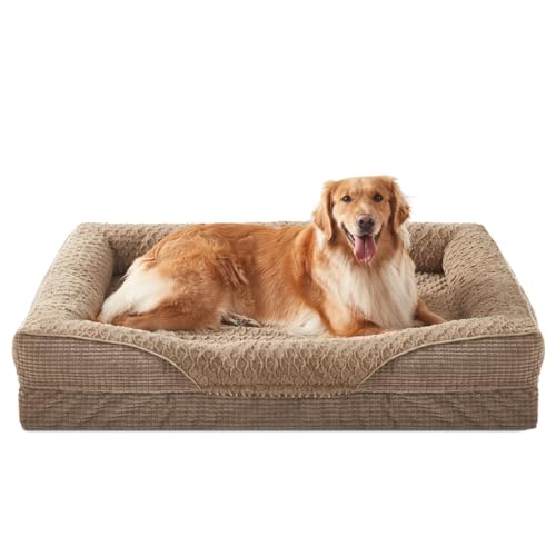 Orthopädisches Hundebett Aus Memory-Schaum – XL, Mit Waschbarem Bezug & Wasserdichtem Futter, Für Große Hunde