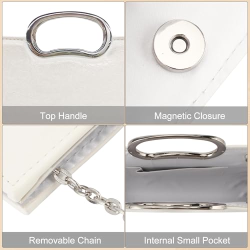 Image of Gets Clutch Purses for Women PU Leather Evening Handbag for Formal Wedding Party Clutches Small Crossbody Bag with Chain