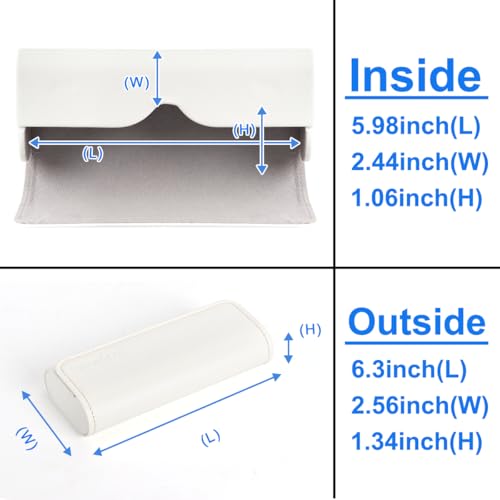 Image of RayLove Hard Shell Glasses Case, Lightweight Leather Eyeglass Case, Travel-Friendly Sunglasses Protector for Men & Women