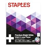 Staples Laser Paper, 8.5x11 Inch, 28 lb., 98 Bright, 500 Sheets