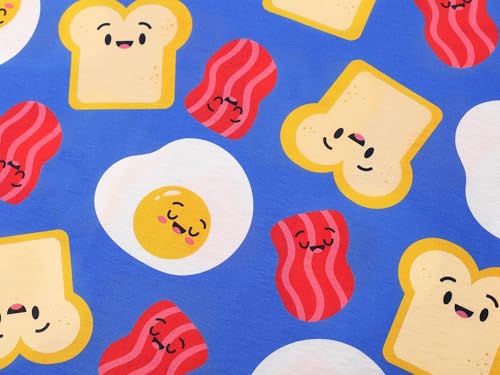 Topgal Teen/Little Girls Nightgown - Summer Short Sleeves Trendy Tie-Dye Butterfly Breakfast Nightdress Pajama Size 6-164