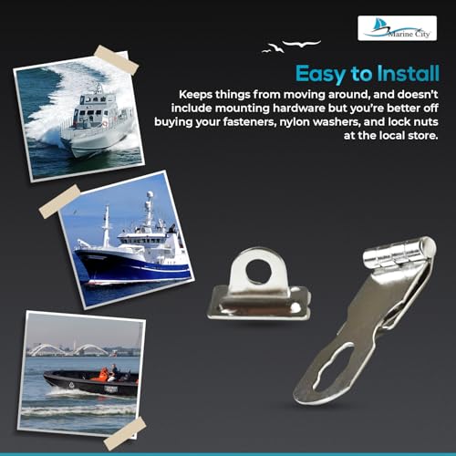 Image of MARINE CITY 316 Grade Stainless Steel Easy Install Door Hasps Heavy Duty Swivel Safety Hasp with Turning Padlock Eye Mount Catch Latch Lock for Marines Boat