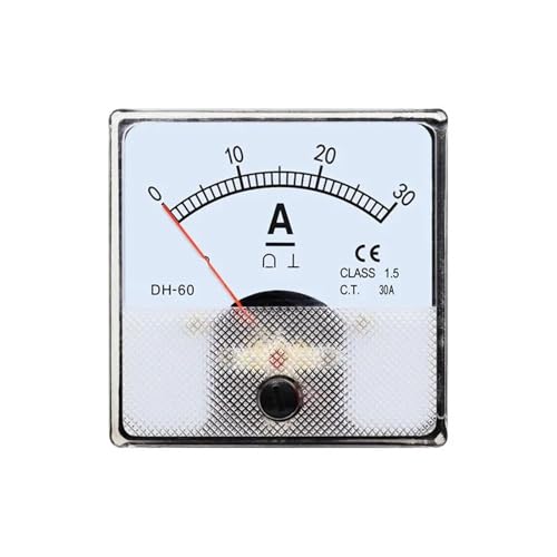 Ampèremètre CC analogique cadran 60x60mm pour contrôle de courant 5A