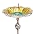 MUMTOP Bird Baths for Outdoors,Outdoor Bird Bath, Glass Birdbath Sunflower Bird Feeders Bowl with Stake for Garden Yard Decor (Yellow)