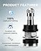Riseuvo 5 Pcs TR416 Metal Clamp-in Tire Valve Stems - High Pressure Tubeless Valves for 0.453