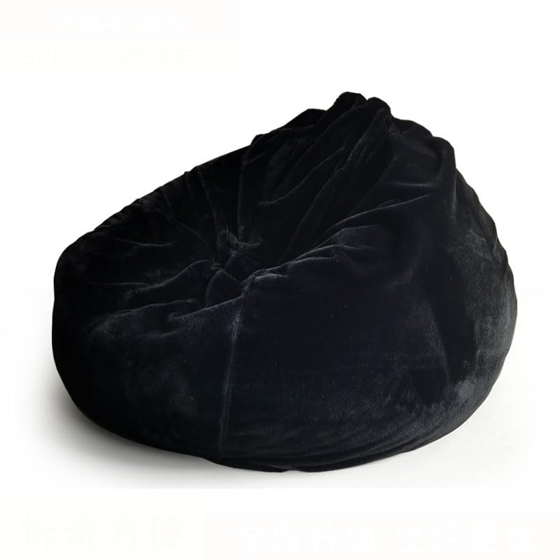 Puff Exterior Jardincojín De Suelo para Juegos con Puf Gigante De Terciopelo Ultracómodo | Sillones Silla Sofá (Sin Relleno),Negro,100Cm*120Cm