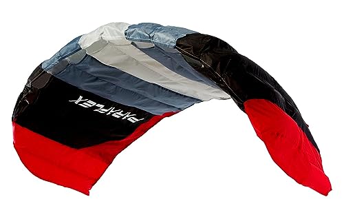 Wolkenstürmer® Paraflex Basic 2-Leiner Lenkmatte 2.1 SE (grau) - Kite Drachen mit Dyneema & Flugschlaufen – Zweileiner Lenkdrachen - Flugdrachen für Anfänger & Kinder ab 10 Jahren