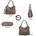 Handbags for Women Shoulder Tote Zipper Purse PU Leather Top-handle Satchel Bags Ladies Medium Size Uncle.Y Sepia Brown