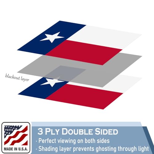 KEYCA Texas State Flag 3x5 FT Made in The USA- Heavy Duty Vibrant Colors Double Sided Texas TX Flag with 2 Brass Grommets for Home/Company/Indoor Outdoor Decoration by KEYCA - Image 2