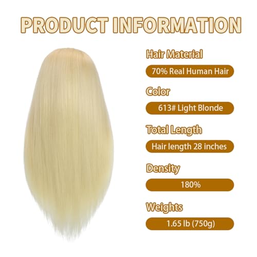 2834 mannequin head with human hair light blonde 70 real hair blue eyes styling practice mannequin head doll head for cosmetology amp hairdresser with free clamp stand and tools613