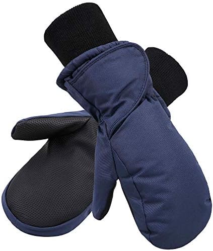 SimpliKids Boys Snow Mittens Toddler Snow Gloves Insulation Waterproof Winter Ski Mittens,XS,Navy