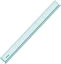 Mimo - Régua Profissional para Corte 40cm x 4cm Acrílico Cristal com Filete Metálico