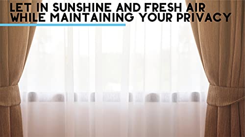 Hlc.me Black Sheer Voile Window Treatment Rod Pocket Curtain Panels For Bedroom And Living Room (54 X 84 Inches Long, Set Of 2) #TOP5