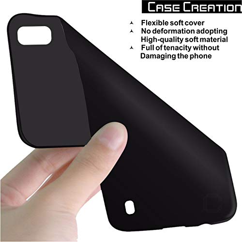 Image of Case Creation for Samsung Galaxy A10 2019 Back case, Samsung Galaxy A10 Slim Flexible Smart Look case with 360 Camera All Angle Protection (Pure Black)