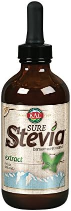 KAL Sure Stevia Extract Zero Calorie Sweetener, Low Carb, Plant Based Liquid Stevia Drops, Great Taste, Zero Sugar, Low Glycemic & Perfect for a Keto Diet, 60-Day Guarantee, Approx. 1555 Servings, 8oz