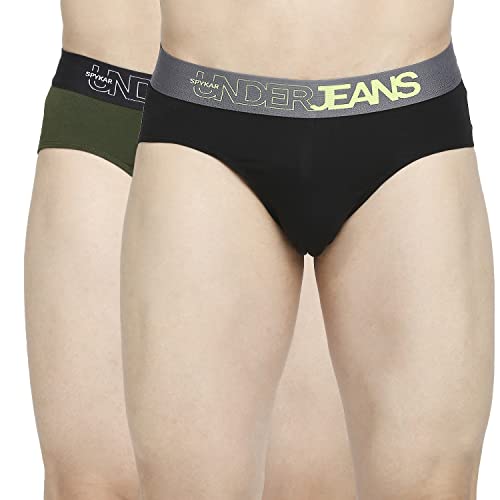 Image of Underjeans Men's Cotton Blend Regular Fit Solid Brief