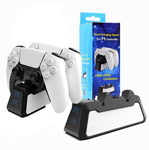 Newest Charging Station For Ps5 Wireless Controllers, With Led Indicator, White, Fast Charing Dock For Dual Sense Playstaion 5 Controller With 80Cm Short Charging Cord #TOP9