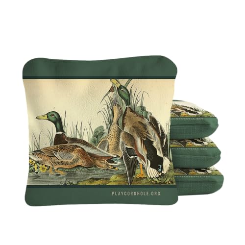 ACA Synergy Pro Dual Sided Cornhole Bags | Outdoorsman Green Design | Set of (4) All-Weather Resin Filled Stick & Slide Corn Hole Bags