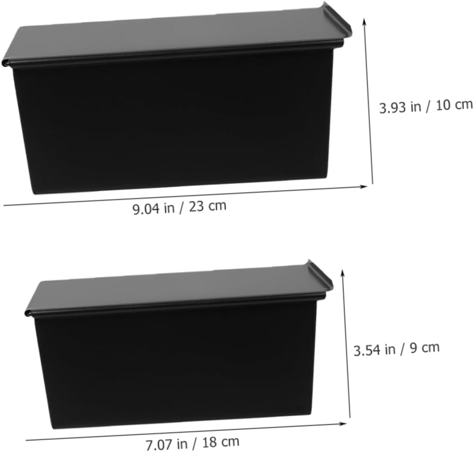 Hemoton 2pcs Nonstick Bread Pan with Lid Versatile Baking Mold for Home and Bakery Carbon Steel Toast Loaf Pan for Homemade Bread and Sandwiches Easy to and