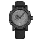 Romain Jerome Men's 'Moon Dust' Grey Dial Black Rubber Strap Automatic Watch RJ.MD.AU.401.20