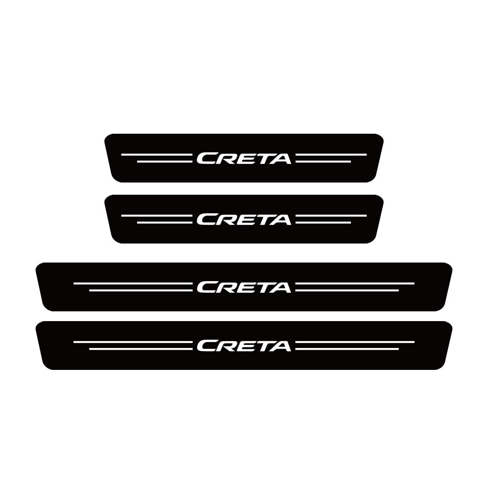 Sdyayfge Normal 4Pcs Kick Plates Car Door Sill Protector,For Hyundai Creta