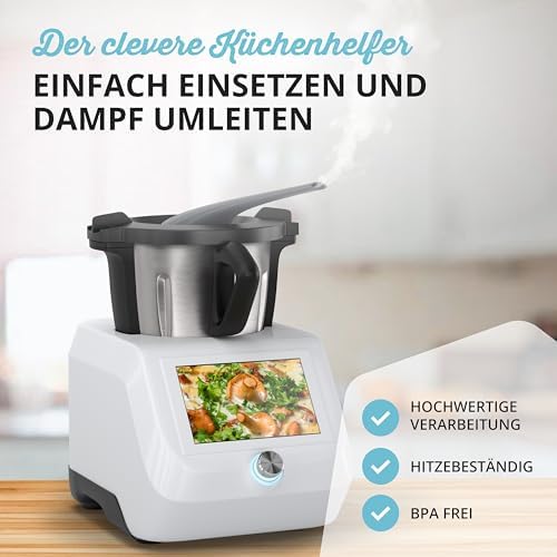 LAINFELD nasadka oprowadzająca do Monsieur Cuisine Connect i Smart, ochrona szafek wiszących, akcesoria kuchenne do MCC i MCS