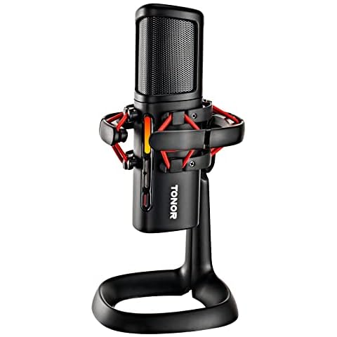 TONOR Podcast Microphone USB Computer Gaming Microphone, Noise-Canceling Condenser Mic for PC MAC Android Mobile Livestreaming Recording Studio YouTube, Zero Latency Monitoring, ORCA 001 Cover