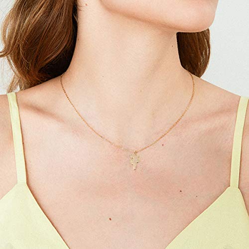 Colar com pingente de cacto da Amosfun