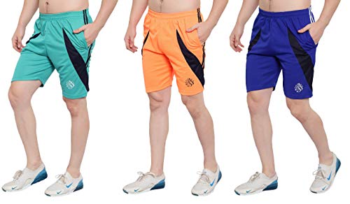 Image of DIA A DIA Men's Polycotton Running Sports Gym Shorts Pack of 3