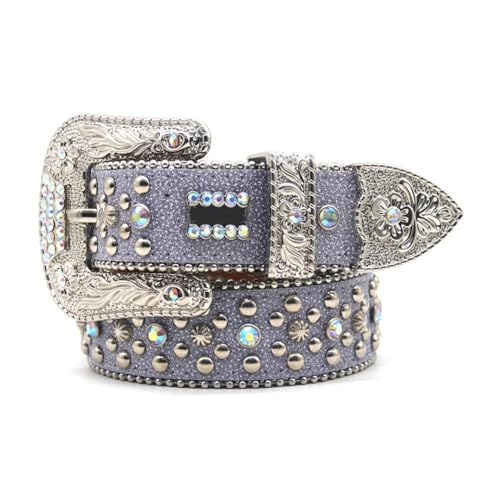 Ceinture cloutée de strass mixte style punk rock accessoire mode streetwear tendance