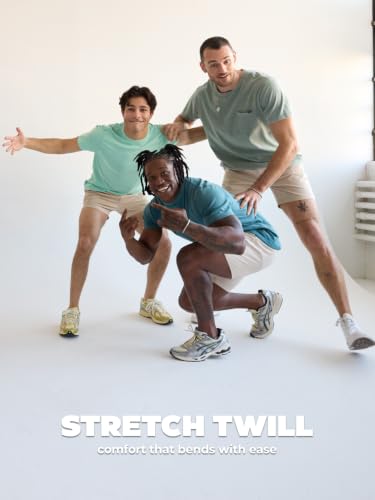 Image of Chubbies Chino Shorts Men 5.5 Inch - Mens Shorts Casual with Elastic Waistband, Side and Back Pockets, Stretch Cotton Blend