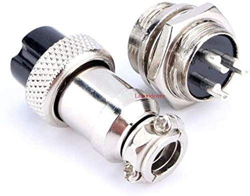Kit de conectores GX12-3 macho y hembra metal 3 pines 12MM miniatura 3
