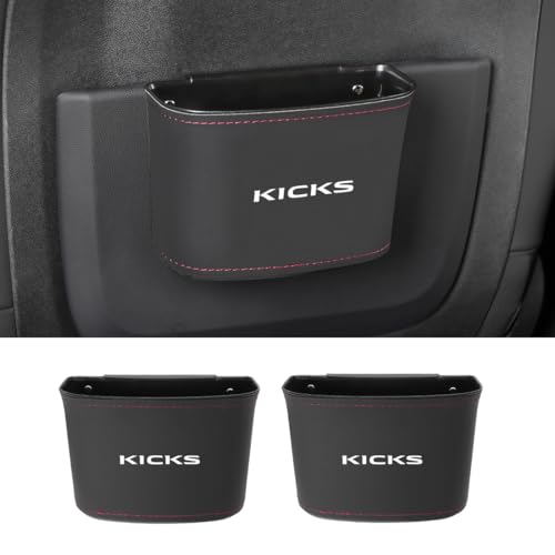 キックス 適用 車用 ゴミ箱 新型 キックス e-POWER P15系 59系 適用 防水 車 ゴミポケット ドア側/座席の後ろ 設置可能 半円型 小物入れ 車 収納 ゴミ ボックス 大容量 カー用品 お洒落 便利グッズ 2個セット(ブラック,キックス 適