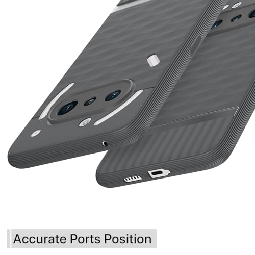 Image of Pikkme Back Cover for Nothing Phone 3a 5G Camera Protection 3D Hexa Cube Design Silicone Protective Bumper Case (Grey)