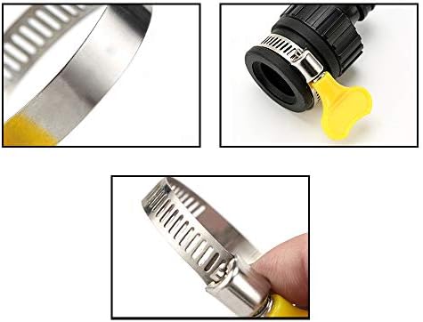 PLCatis Hose Clips Adjustable Hose Clamps Stainless Steel Garden Hose Clips 10-38 mm Tool Free Fuel Hose Clips Set Hose Pipe Clips Assortment for Flexible Hose Tube 16-Pack