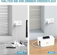 BEVA Kabelbox mit Steckdosenleiste 3680W/16A und 4M Kabel,Weiß – Ansicht 5