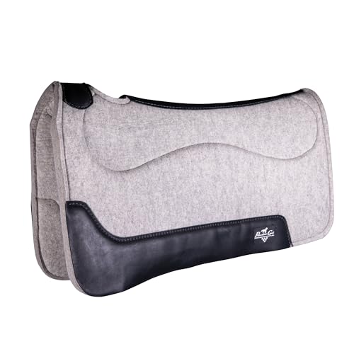 Professional's Choice Precision Relief Felt Saddle Pad | Reduce Pressure from The Horse’s Back and Prevent Rolling | Felt Bottom | Barrel Size 29” x 30”