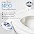 LUXE Bidet NEO 120 - Self-Cleaning Nozzle, Fresh Water Non-Electric Bidet Attachment for Toilet Seat, Adjustable Water Pressure, Rear Wash (Blue)