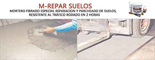 M-REPAR BÖDEN von Tecno Prodist - (5 kg) Reparaturmörtel für Beton oder Zementböden, auch befahrbar (in 2 Stunden mit Fahrzeugen befahrbar)