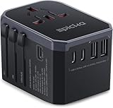 EPICKA Reiseadapter Weltweit, Universal Reisestecker Adapter 30W, Internationaler Steckdosenadapter mit 3 USB-C, 2 USB-A, Travel Adapter für Deutschland USA UK Japan Thailand Australien TA-105C