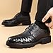 Men's Woven - Detail Leather Dress Shoes, Stylish Formal Footwear - Fashionable for Business Meetings, Evening Events & Daily Commutes (Black,9)