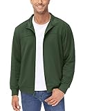 MAGCOMSEN Men's Gym Jacket - Breathable Track and Athletic Performance Full Zip for Spring Fall Baseball Sports and Golf