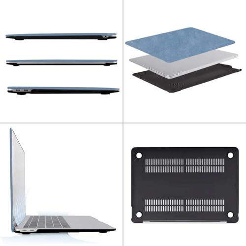 Image of MOCA Compatible with MacBook Air 13 inch Case M5 2026 M4 2025 M3 M2 2024-2022 A3449 A3240 A3113 A2681,Plastic Hard Shell&Keyboard Cover for MacBook Air 13.6 inch Case (Blue, Air 13 inch)