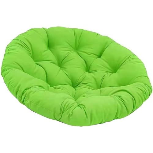 Cojín redondo suave impermeable para silla, 100 x 100 cm, para interiores y exteriores, para colgar en columpio, de tela gruesa, para dormitorio y jardín, color verde, 60 x 60 pulgadas
