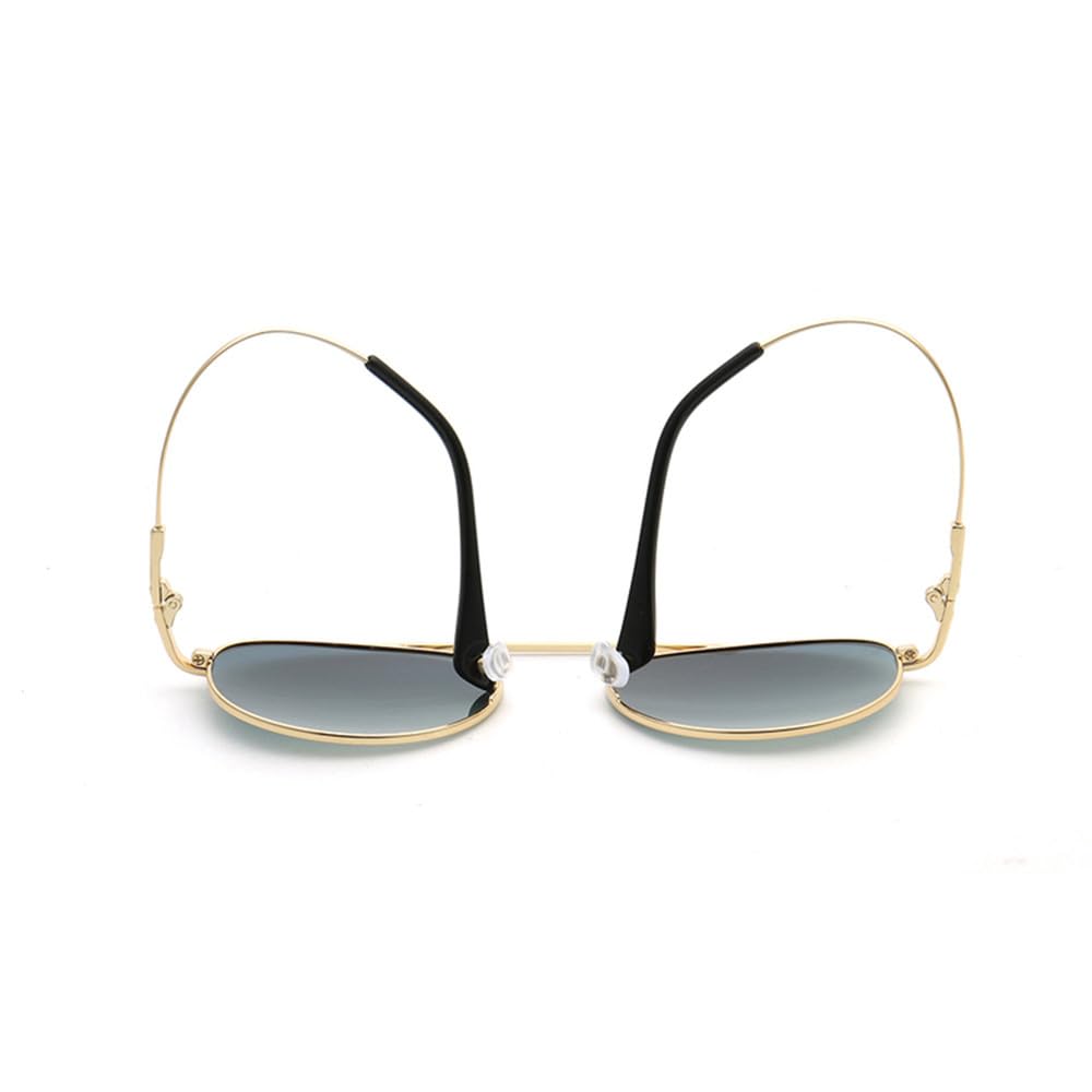 Stylowe owalne damskie okulary przeciwsłoneczne z metalu, męskie okulary przeciwsłoneczne z polaryzacją, oprawki do jazdy samochodem UV400, brązowo-szare, czarne