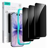 ESR iPhone 17 ガラスフィルム 覗き見防止 iPhone16Pro保護フィルム 3枚 強化ガラス 簡単取り付けガイド枠付き 指紋防止 さらさら 9H硬度 軍事規格の飛散防止力 耐衝撃 0.3mm超薄 HD iphone17/16proフィルム アイフォン16プロ/17対応