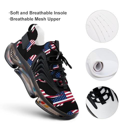 Armadillo USA Flag Lightweight Women's Sneakers Running Tennis Shoes Walking Sportswear Gym Travel for Men3