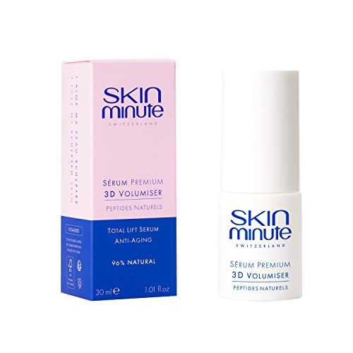 Skin Minute - Sérum 3D Volumiser - Phytocelltech et Menthe Poivrée - Soin densifiant et régénérant - Peaux matures - Prémium - 30 ml