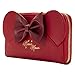 Loungefly Disney Minnie Mouse Red Faux Leather Wallet with Embellished Ears and Bow