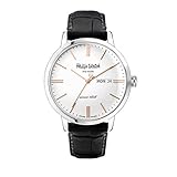 philip watch Gehäusedurchmesser: 43mm Philip Watch Mann Analog Quarz Uhr mit Leder Armband R8251598011